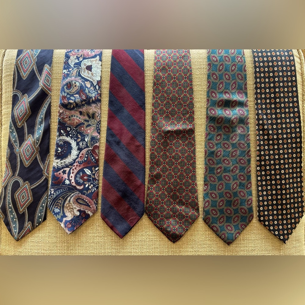 Vintage Designer Ties, Lot of 6